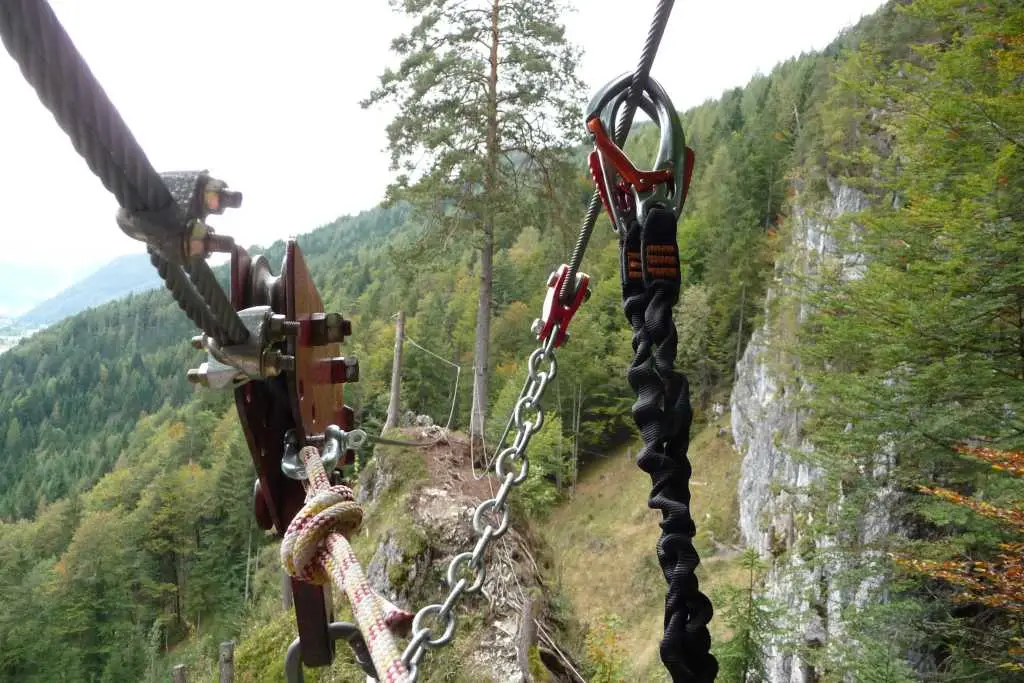 Tyrolienne (Flying Fox) am Adolari Klettersteig