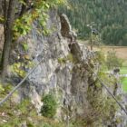 Der Blick zurück auf die Seilbrücke Der Blick zurück auf die Seilbrücke
