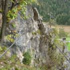 Der Blick zurück auf die Seilbrücke Der Blick zurück auf die Seilbrücke