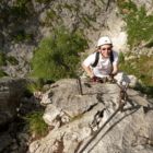 Der 3 m Pfeiler am Steilen Zahn (C). Auf Trittstiften geht es nach oben... Der 3 m Pfeiler am Steilen Zahn (C). Auf Trittstiften geht es nach oben...