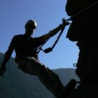 Na wenn das mal nicht ausgesetzt ist... In der Schlüsselstelle C an der "Ecke". Na wenn das mal nicht ausgesetzt ist... In der Schlüsselstelle C an der "Ecke".