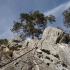 Der markante Felsblock. Stelle C/D. Sieht hier relativ leicht aus, doch... Der markante Felsblock. Stelle C/D. Sieht hier relativ leicht aus, doch...