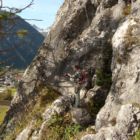 Der Einstieg vom Leite Klettersteig. Sieht krasser aus als es ist. Der Einstieg vom Leite Klettersteig. Sieht krasser aus als es ist.