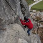 Steilaufschwung nach der Biwakhöhle Steilaufschwung nach der Biwakhöhle