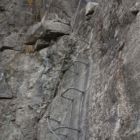 Die Leiter im Mittelteil kurz vor dem Brotzeitplatz auf einem Plateau Die Leiter im Mittelteil kurz vor dem Brotzeitplatz auf einem Plateau