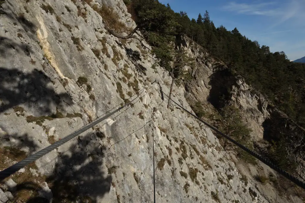 Leite Klettersteig: Dreiseilbrücke